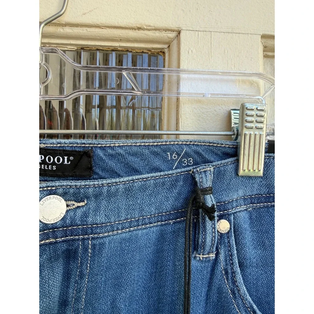 Liverpool‎ Los Angeles The Tucker Straight Leg Jeans Blue Denim Size 16/33 NEW